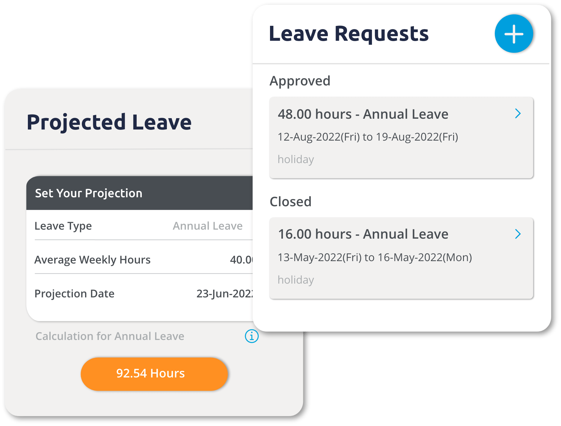 Online leave request