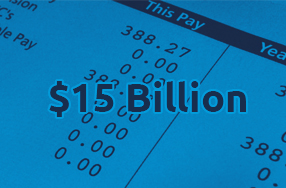 $15 billion Total Payrolls Processed